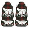 thumbnail image 1 of KAKALAD Merry christmas polar bear plaid Car Seat Covers Set Vehicle Front Seats Protector 2 Pcs, 1 of 9