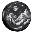 thumbnail image 1 of KAKALAD Mountain Views Moon And Stars In The Sky Spare Tire Cover Universal Vehicle Accessories Buckle Car Tools 16”in, 1 of 6