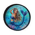 thumbnail image 1 of KAKALAD Ocean Mermaid Sea 01 Spare Tire Cover PVC Leather Wheel Protectors Weatherproof Universal Dust-Proof for Trailer Rv SUV Truck Camper Travel Trailer Accessories 14 ” Inch, 1 of 4