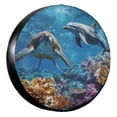 thumbnail image 1 of KAKALAD Ocean Sea Animal Turtle Dolphin 04 Spare Tire Cover Universal Vehicle Accessories Buckle Car Tools 15”in, 1 of 6