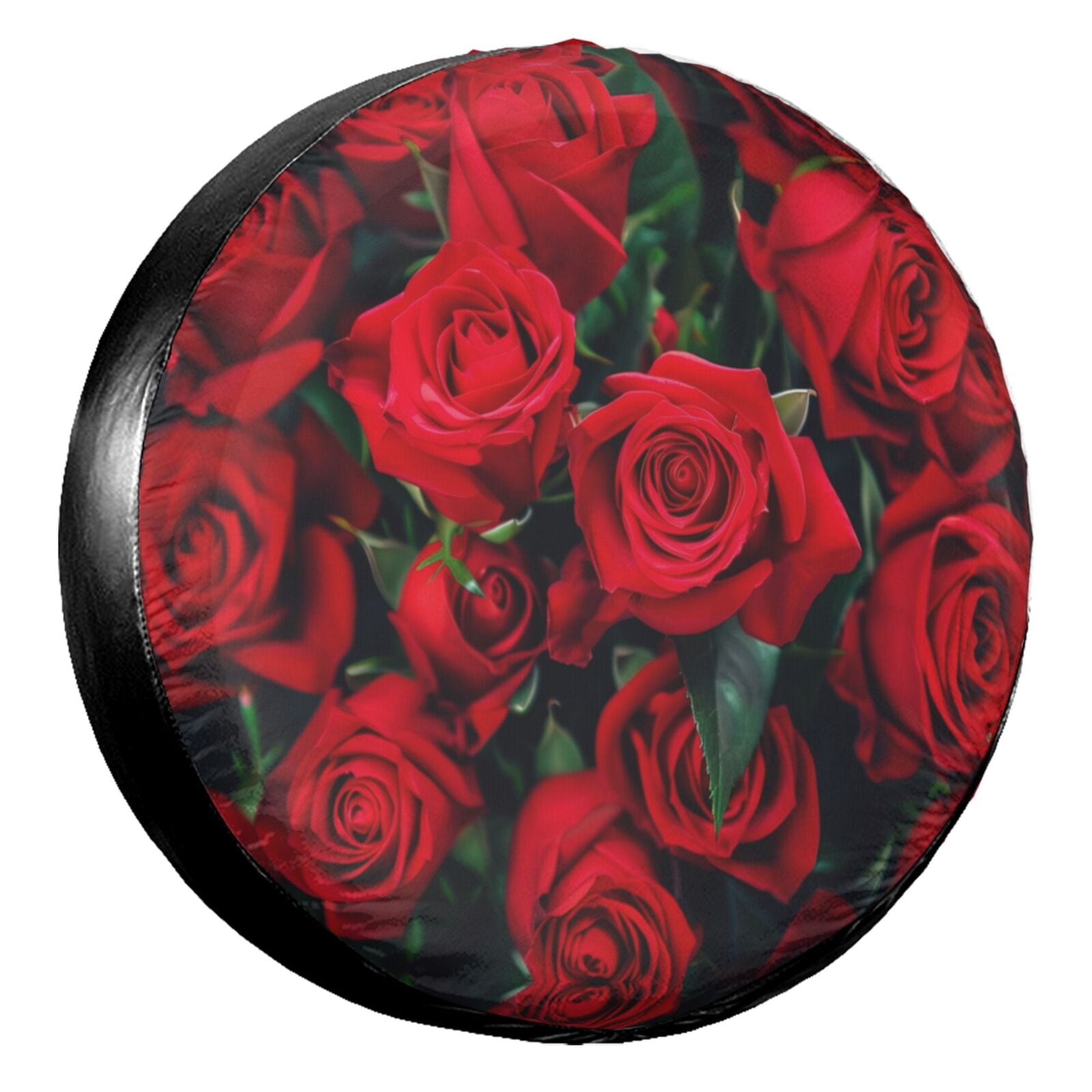 KAKALAD Red Roses 01 Universal Spare Tire Cover Car Vehicle Tools For Rv SUV Truck Camper Travel