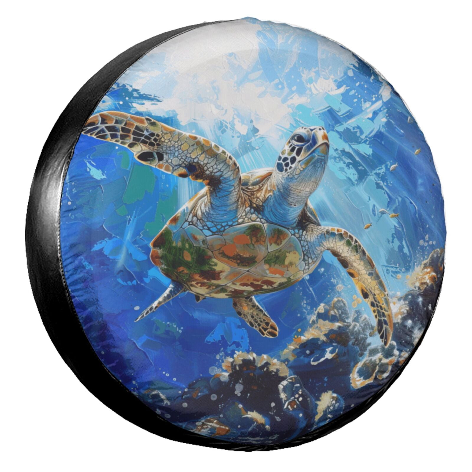 KAKALAD Sea Turtle Swimming At Underwater In The Sea Spare Tire Cover ...