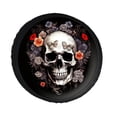 thumbnail image 1 of KAKALAD Skull Rose Flower 02 Spare Tire Cover PVC Leather Wheel Protectors Weatherproof Universal Dust-Proof for Trailer Rv SUV Truck Camper Travel Trailer Accessories 16 ” Inch, 1 of 4