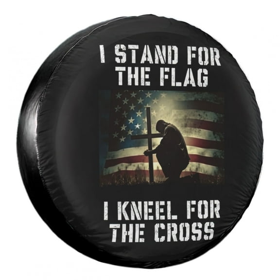 KAKALAD Stand for the flag Spare Tire Cover Weatherproof Universal Vehicle Accessories 14 Inch