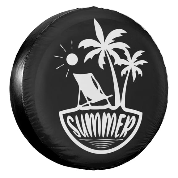 KAKALAD Summer beach Spare Tire Cover Universal Vehicle Accessories Buckle Car Tools 16”in