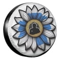 thumbnail image 1 of KAKALAD Sunflower Flag Spare Tire Cover Universal Vehicle Accessories Buckle Car Tools 17”in, 1 of 6