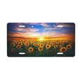 thumbnail image 1 of KAKALAD Sunflowers Full Bloom Sunset Aluminum Universal Car Vehicles License Plate 6" x 12" (4 Holes), 1 of 9