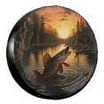 thumbnail image 1 of KAKALAD Sunrise Forests Fish Jumping 01 Spare Tire Cover Weatherproof Universal Accessories 17 Inch, 1 of 6