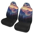 thumbnail image 1 of KAKALAD Sunset Mountains With Trees Mountain 02 Car Accessories Seat Covers Set Vehicle Seat Covers Universal Front Seats Protector 2 Pcs, 1 of 9