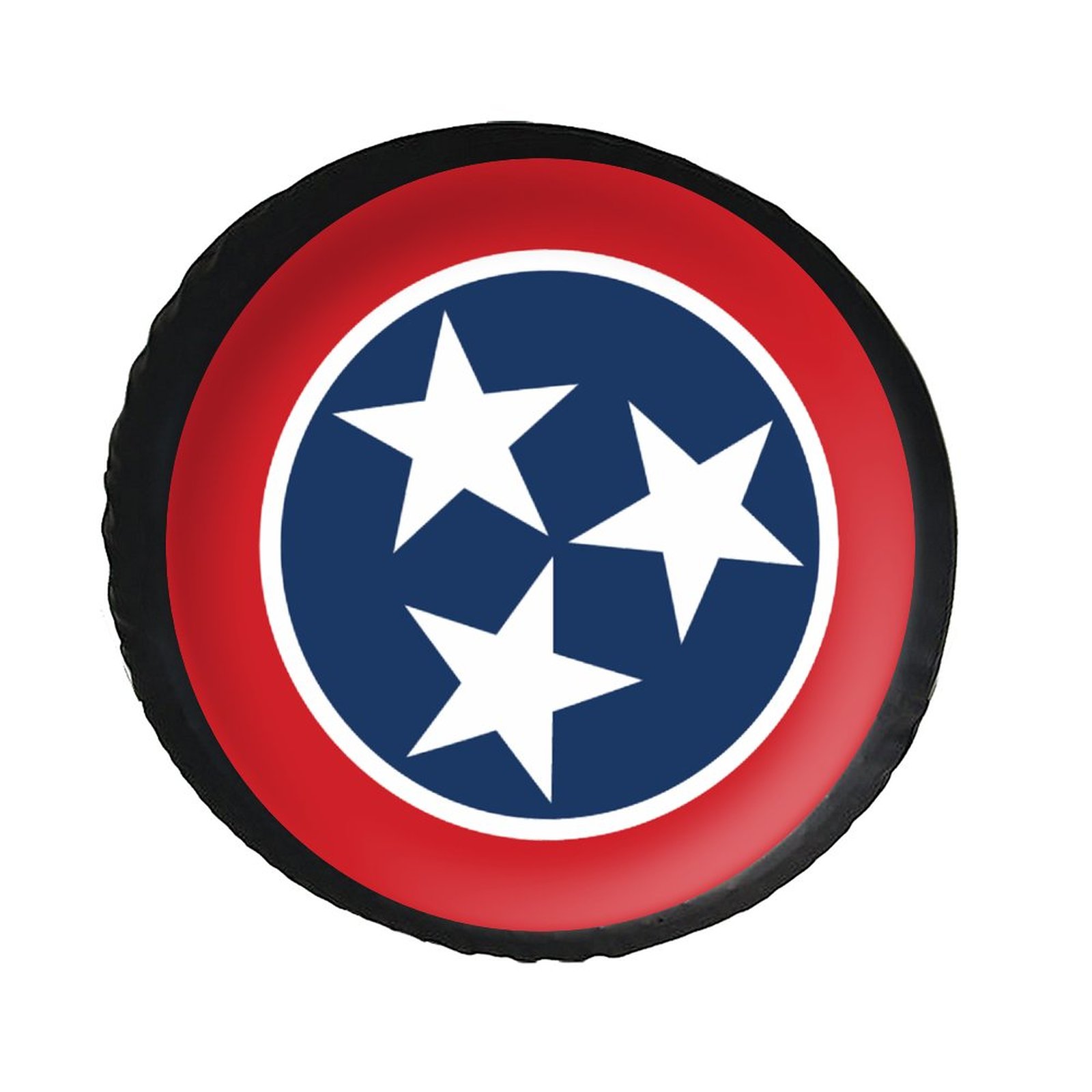 KAKALAD Tennessee Tri Star Flag Spare Tire Cover PVC Leather Wheel