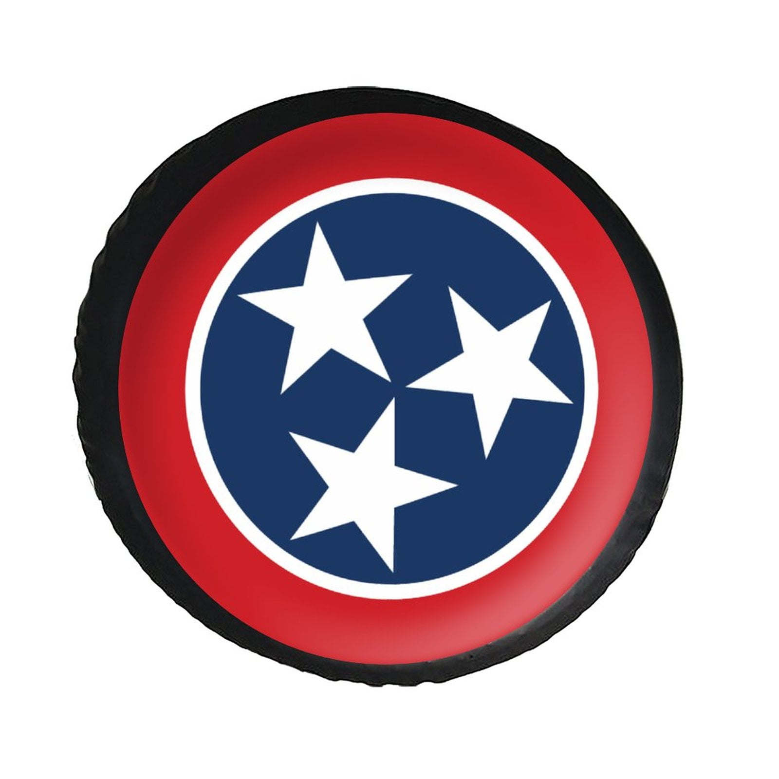 KAKALAD Tennessee Tri Star Flag Spare Tire Cover PVC Leather Wheel