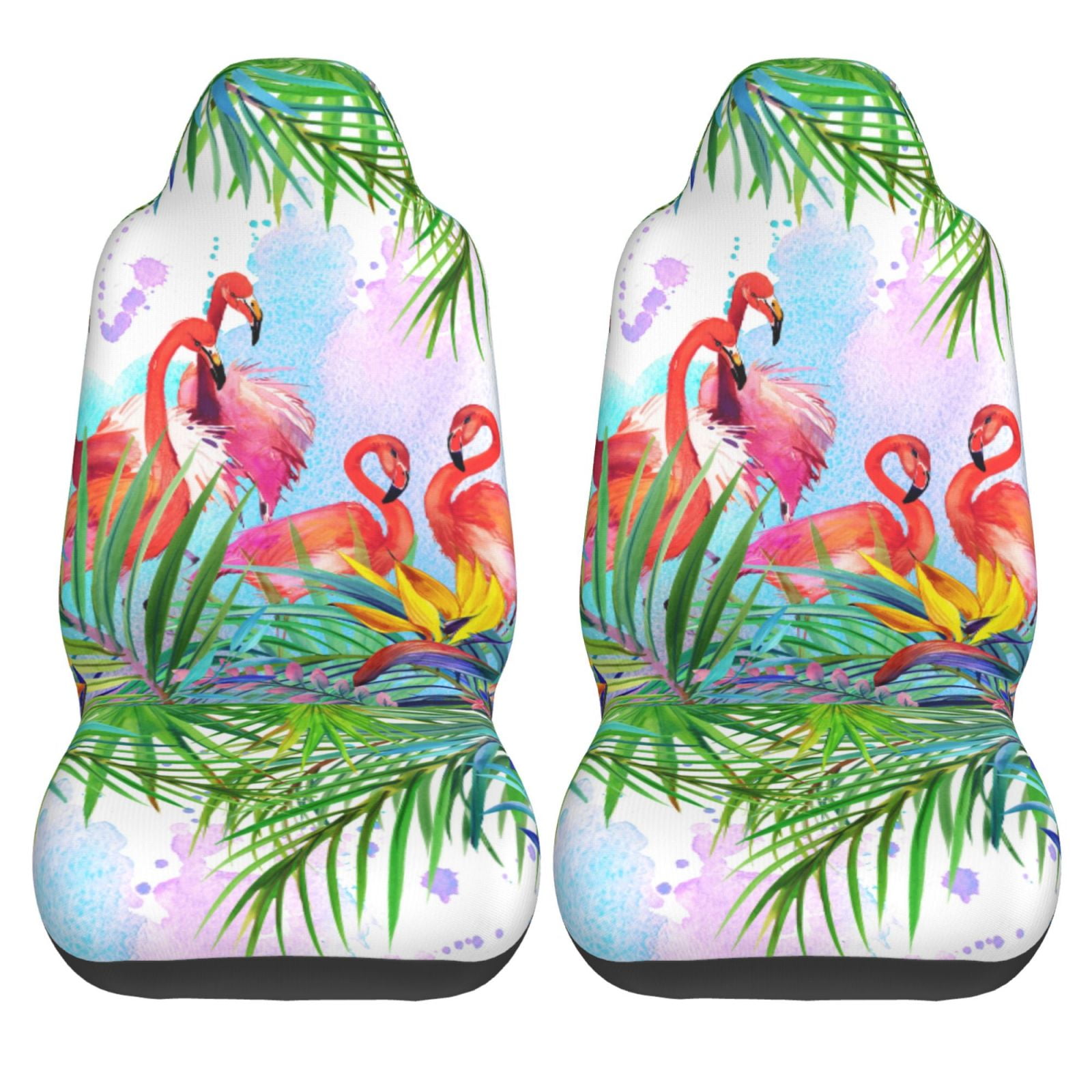 Tropical Flamingo Hawaiian Print Pet Car Seat Cover main image 1
