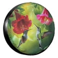 thumbnail image 1 of KAKALAD Two Hummingbirds Flower 02 Spare Tire Cover Universal Vehicle Accessories Buckle Car Tools 16”in, 1 of 6