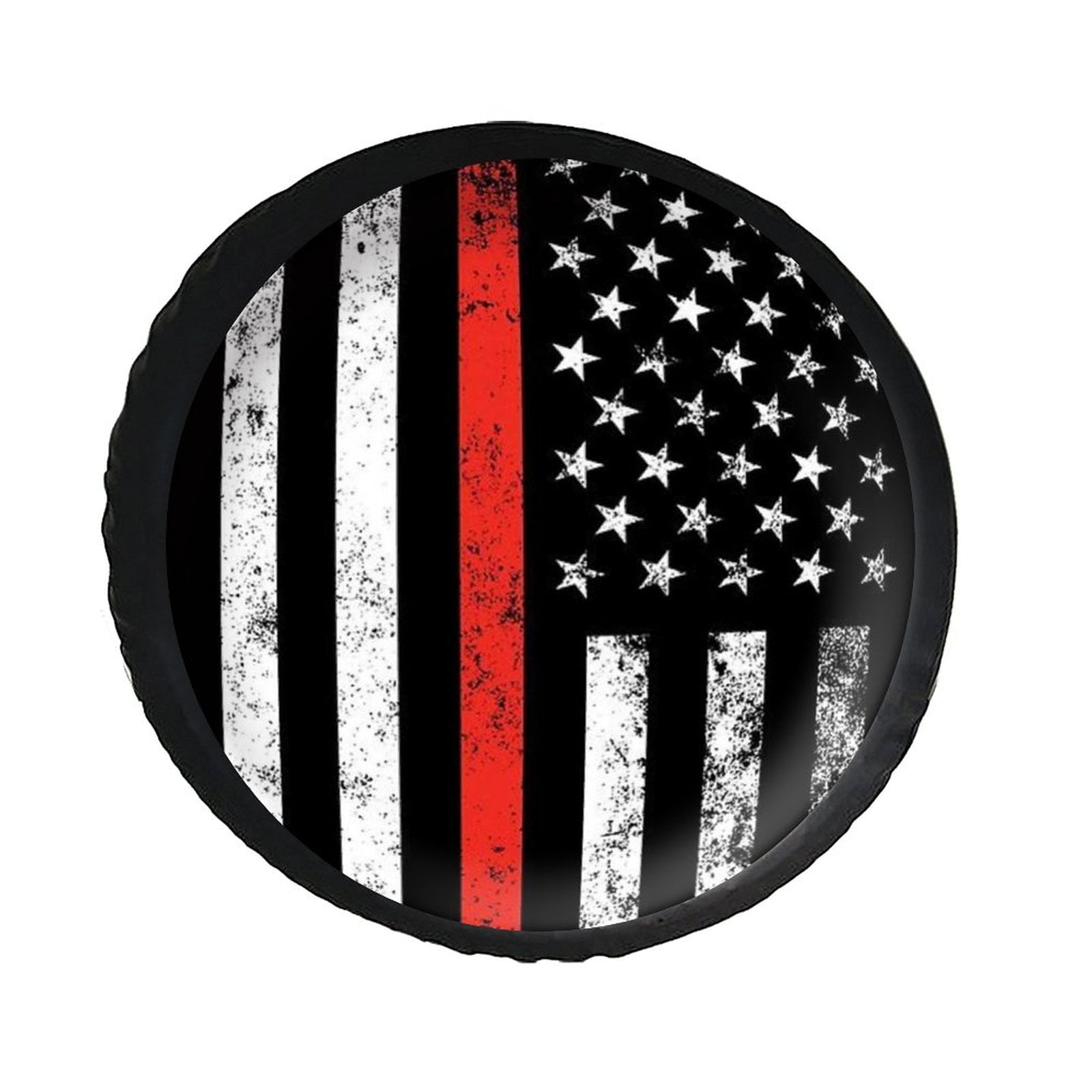 KAKALAD USA Patriotic Firefighter Thin Red Line Flag Spare Tire Cover ...