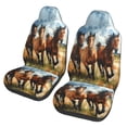 thumbnail image 1 of KAKALAD Wild Free Running Brown Horses 03 Car Accessories Seat Covers Set Vehicle Seat Covers Universal Front Seats Protector 2 Pcs, 1 of 9