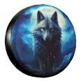 thumbnail image 1 of KAKALAD Wolf Moon 01 Spare Tire Cover Weatherproof Universal Accessories 15 Inch, 1 of 6