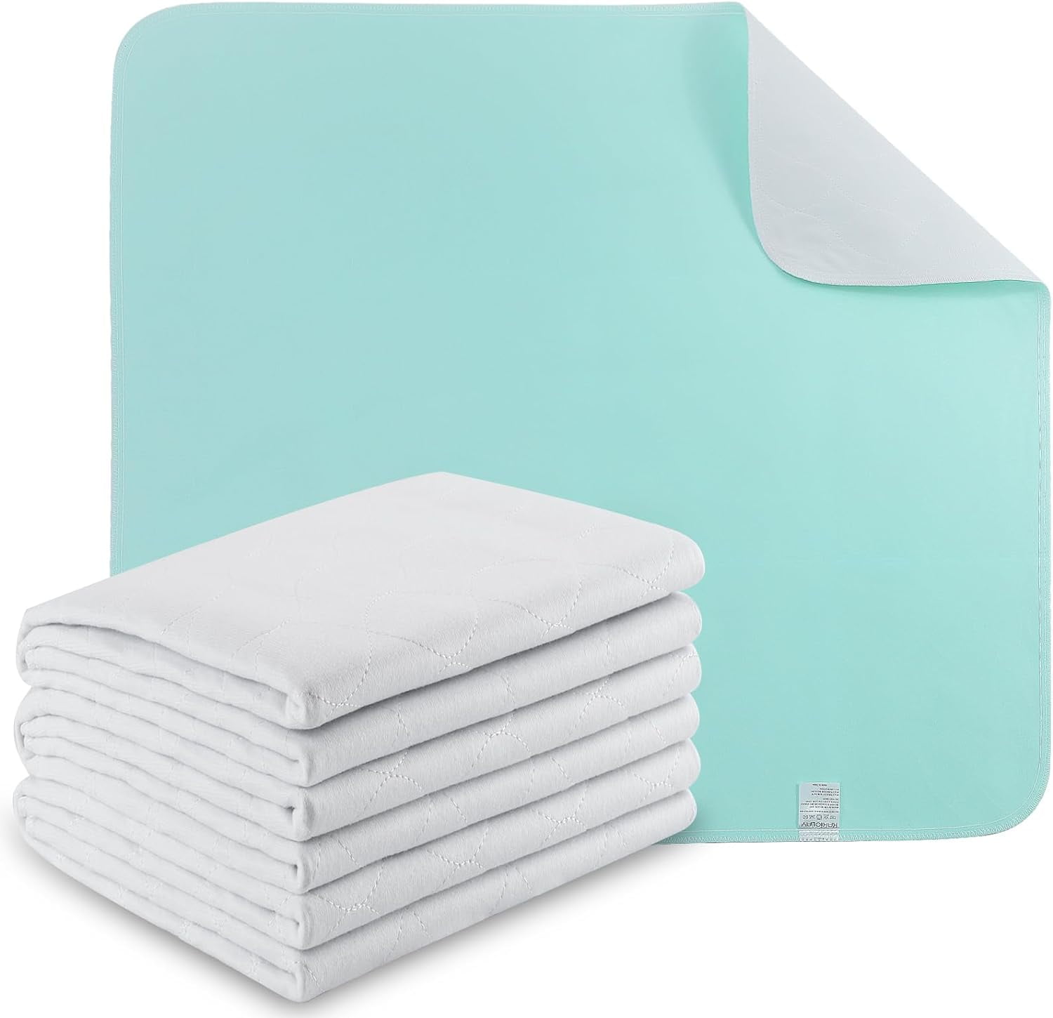 KAKICLAY Washable Underpads 34"x52" (Pack of 3), Reusable Bed Wetting