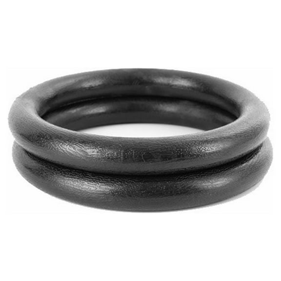 KAKOWELY 1 Pair Abs Gymnastic Rings Fitness Workout Rings For Training Black For Pull Ups Dips Ups And Home Exercise