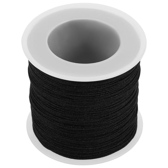 KAKOWELY 1 Roll Nylon String For Hanging Rope Knotting Black For Crafters Outdoor Activities