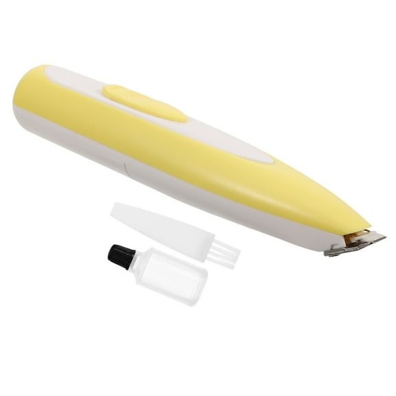 KAKOWELY 1 Set Electric Pet Clipper Yellow Plastic for Cats and Dogs Grooming Home Use Travel 6.3X1.2X1.2in