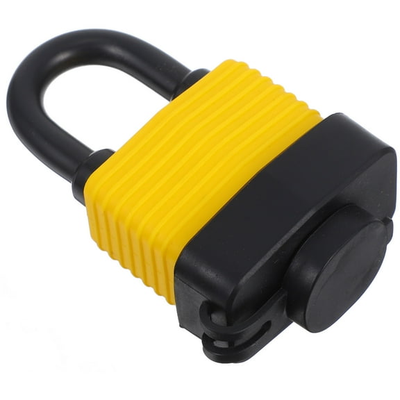 KAKOWELY 1 Set Storage Unit Lock With Key Yellow Iron For Outdoor Padlock Heavy Duty Use