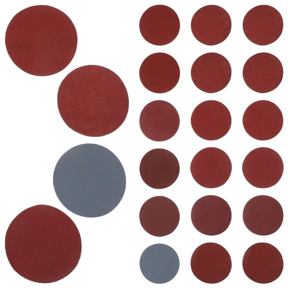 KAKOWELY 100Pcs High-density Flocking Sanding Paper Discs for Woodworking and Metal Projects
