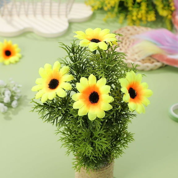 KAKOWELY 100Pcs Miniature Small Sunflower Heads for Women and