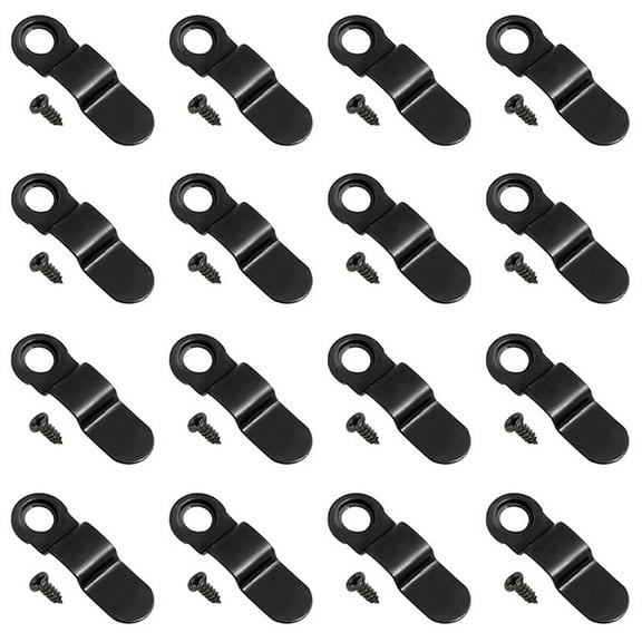 KAKOWELY 100Pcs Strong Iron Photo Frame Turn Buttons with Screws Black Picture Frame Hardware for Outdoor Use