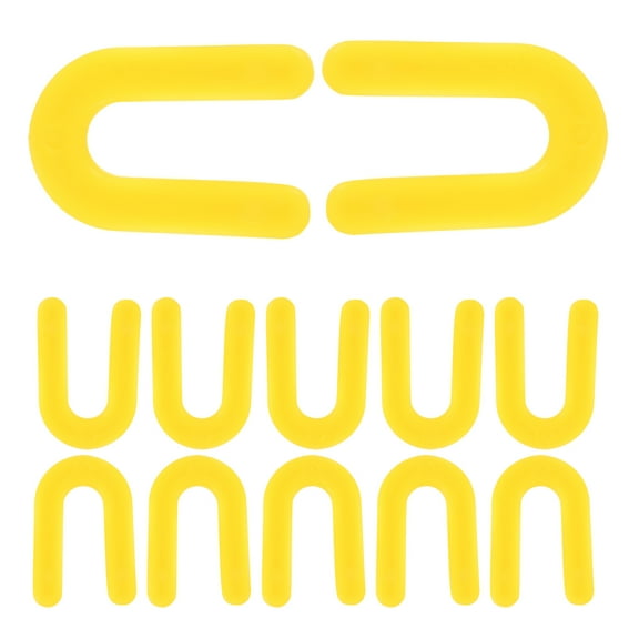 KAKOWELY 100Pcs Yellow Plastic Horseshoe Leveling Shims for Ceramic Floor Tiles