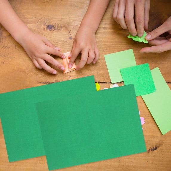 KAKOWELY 10Pcs Colored Cardstock Green A4 Size Craft Paper For Card Making Scrapbooking School Supplies