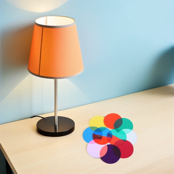 KAKOWELY 10Pcs Colored Light Diffuser Sheets Transparent PVC Gel Filters for Lamp Color Film Upgrade