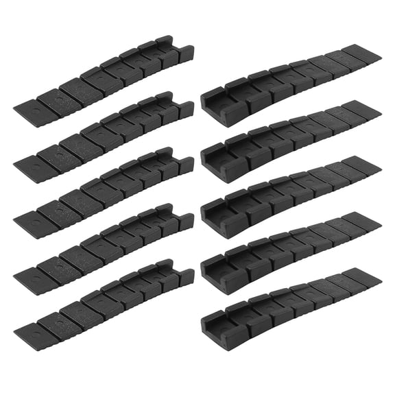 KAKOWELY 10Pcs Furniture Leveling Shims Black ABS Wedge Tool For Floor Protection