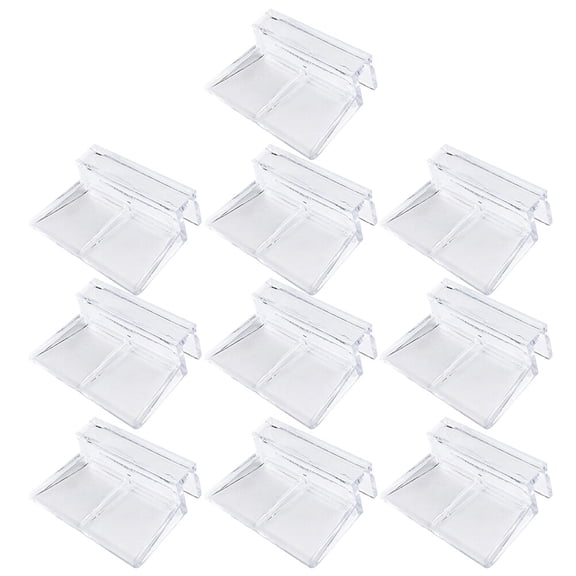 KAKOWELY 10Pcs High Transparency White Acrylic Fish Tank Support Frame for Aquarium Cover Holders