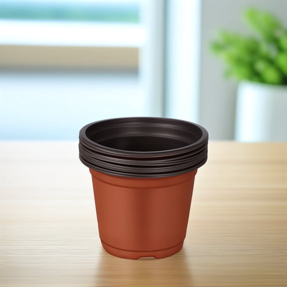 KAKOWELY 10Pcs Low-Key Plastic Planter Pots for Yard Decor