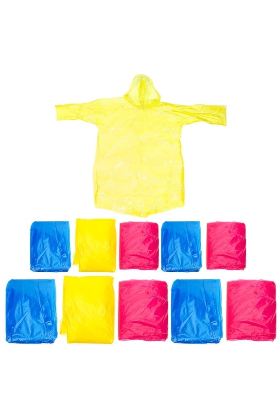 PE Raincoat Simple Design 10Pcs 37x32in