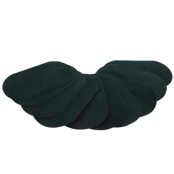 KAKOWELY 10Pcs Sewing Appliques Dark Green Cloth Decoration Simple Patches for DIY Projects