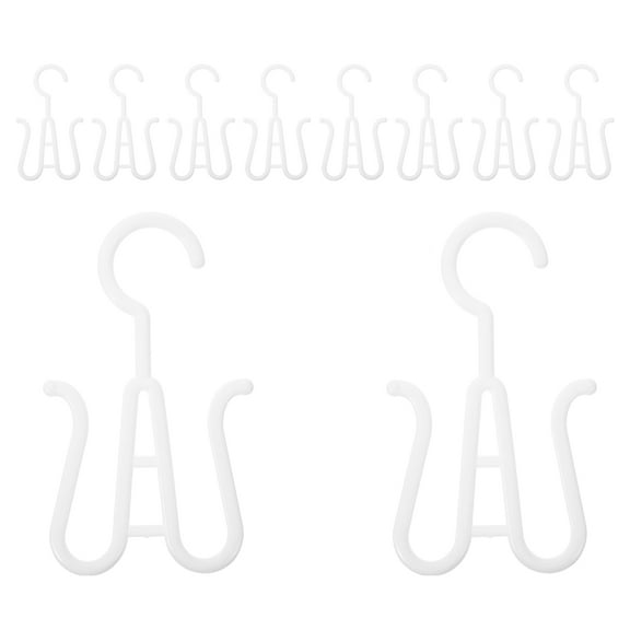 KAKOWELY 10Pcs Shoe Hook for Boot Storage and Organizer in White Plastic