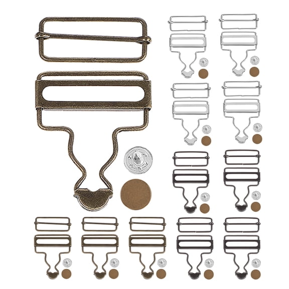 KAKOWELY 12 Sets Overall Fasteners In Black For Sew Overall Buckles For Parties And Events