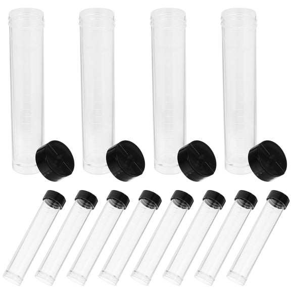 KAKOWELY 12Pcs Cylindrical Sample Storage Vials for Home and Laboratory Use