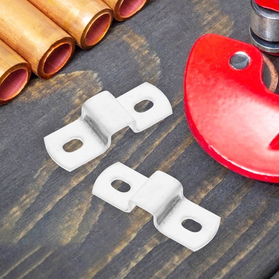 KAKOWELY 12Pcs Durable U Brackets for Pipe Support and Mounting with Rust Resistant Plated Silver Finish