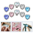 thumbnail image 1 of KAKOWELY 12Pcs Rhinestones Shoelace for Sneakers Heart Shaped Buckle with Glass and Aluminum Alloy, 1 of 8