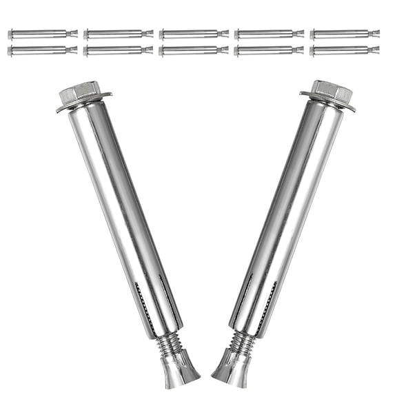 KAKOWELY 12Pcs Speeds Bumps Expansion Bolts Silver Quick Install Bolts for Garage Parking Assist Use