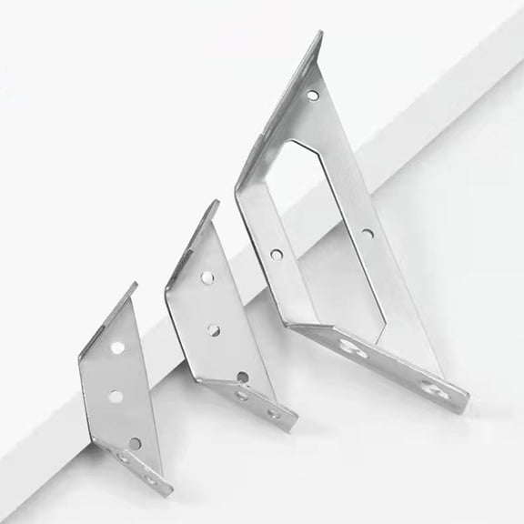KAKOWELY 12Pcs Stainless Steel Brackets for Storage Furniture Corner Brackets 2.71X0.79X0.47IN