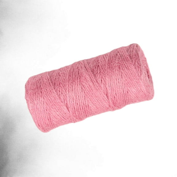 KAKOWELY 1Pack Decorative Jute Rope Hemp Rope Pink For DIY Crafts And Binding