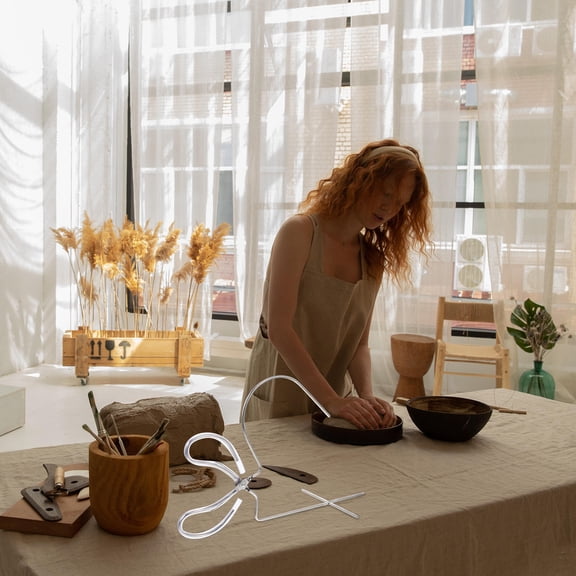 KAKOWELY 1Pack Glazing Plier Pottery Tool Silver Stainless Steel Dipping Clamp