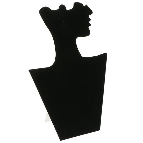 KAKOWELY Necklace Showcase Rack Jewelry Display Stand for Vendors Bust Shape Velvet Cloth 30x21cm 1Set