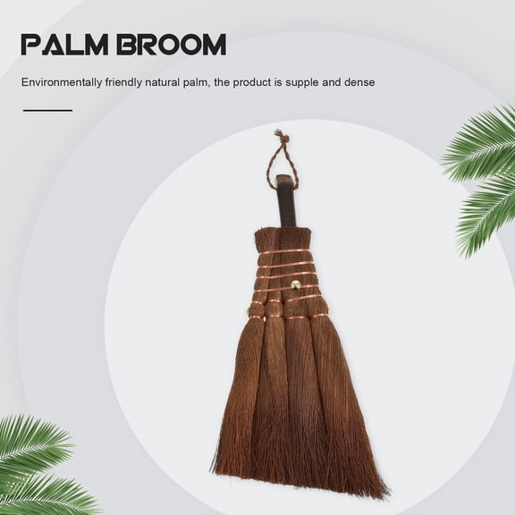 KAKOWELY 1Pack Palm Broom for Small Spaces and Detailed Cleaning Jobs