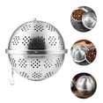 thumbnail image 1 of KAKOWELY 1Pack Portable Tea Infuser Silver Round Stainless Steel Tea Ball Strainer for Loose Leaf Tea Home Use, 1 of 8