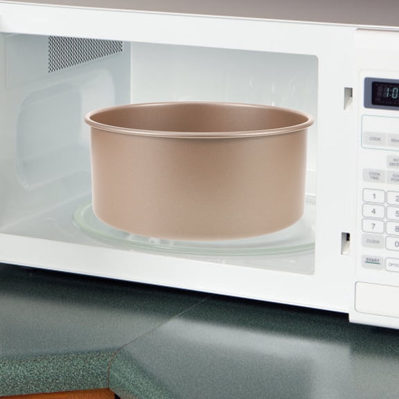 KAKOWELY 1Pack Round Metal Baking Pans Non Stick Coating Carbon Steel Orange 22.00X22.00X10.00cm