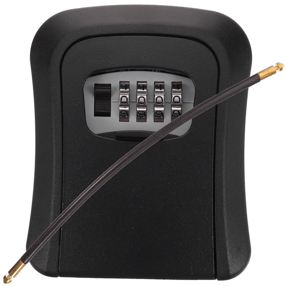 KAKOWELY 1Pack Security Key Box for Business and Nursing Sites with 4 Combination Lock Black 8.7X3.9In
